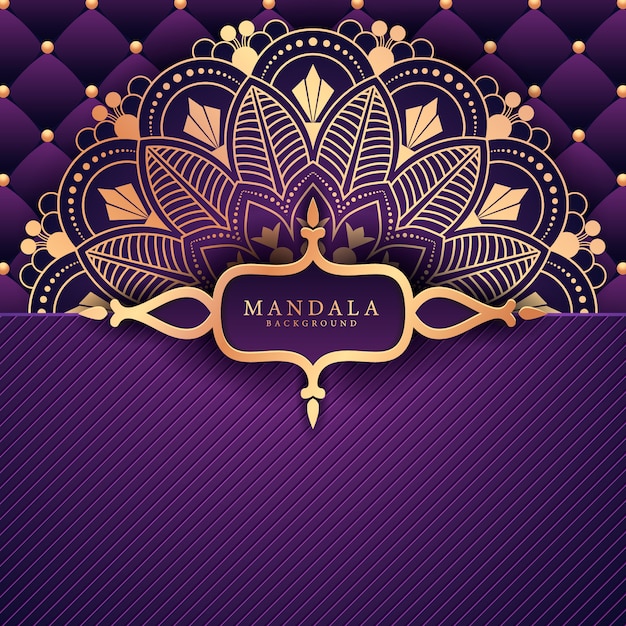 Blume Luxus Mandala Hintergrund Arabeske Stil