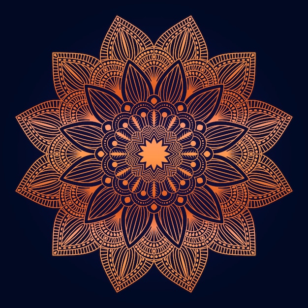 Blume Luxus Mandala Hintergrund Arabeske Stil