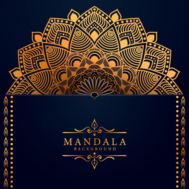 Blume Luxus Mandala Hintergrund Arabeske Stil