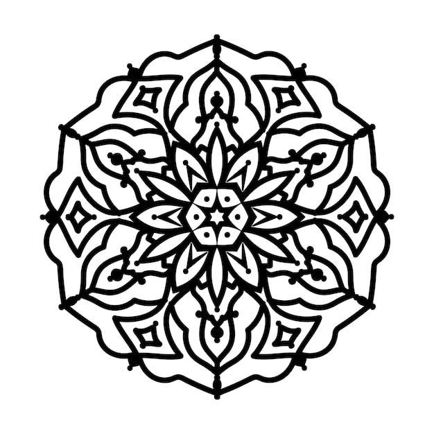 Vektor blume mandala vintage dekoratives muster vektor-illustration malbuch seite kdp interieur