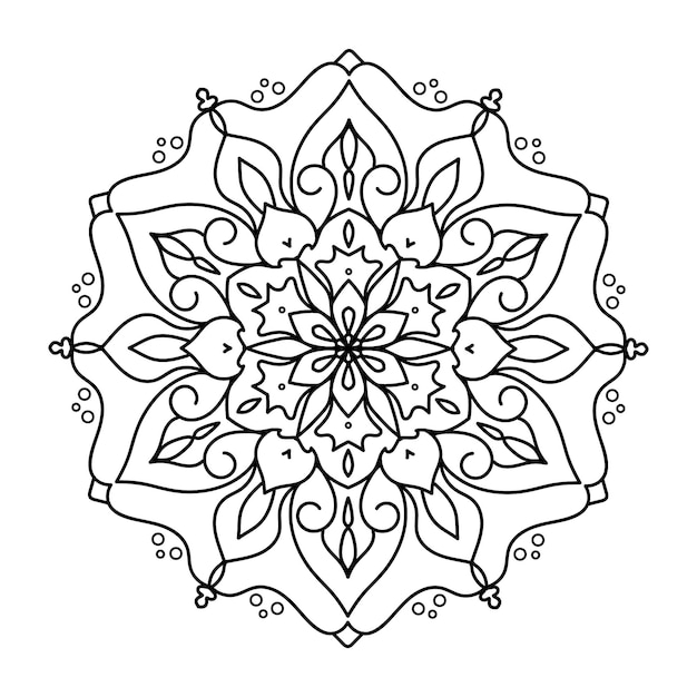 Blume mandala vintage dekoratives muster vektor-illustration malbuch seite kdp interieur