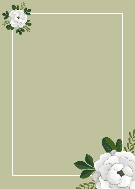 blume rahmen floral vektor karte illustration design muster blatt pflanze dekoration natur grün