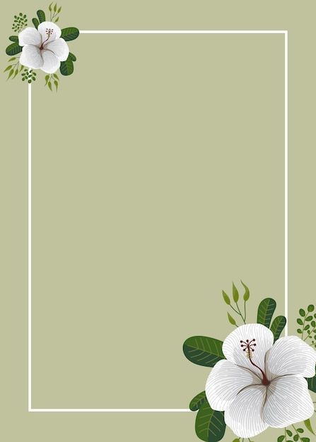 blume rahmen floral vektor karte illustration design muster blatt pflanze dekoration natur grün