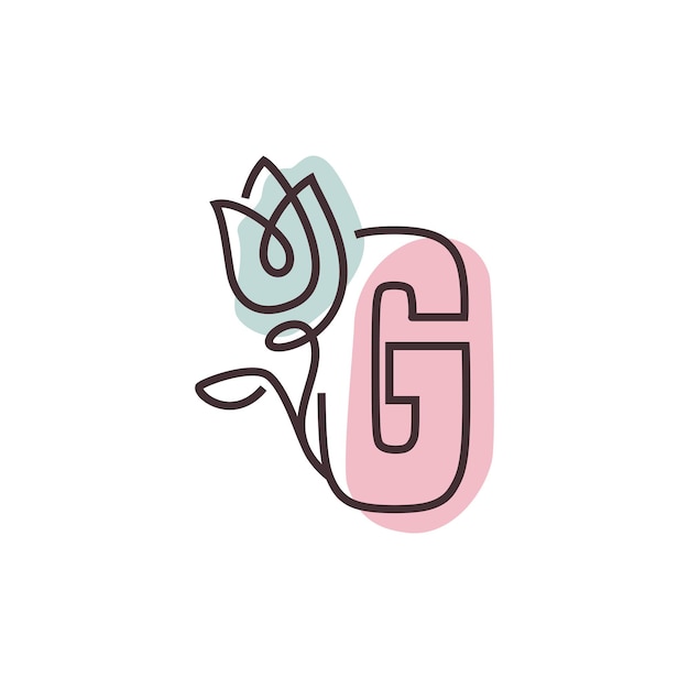 Blumen-alphabet g-logo