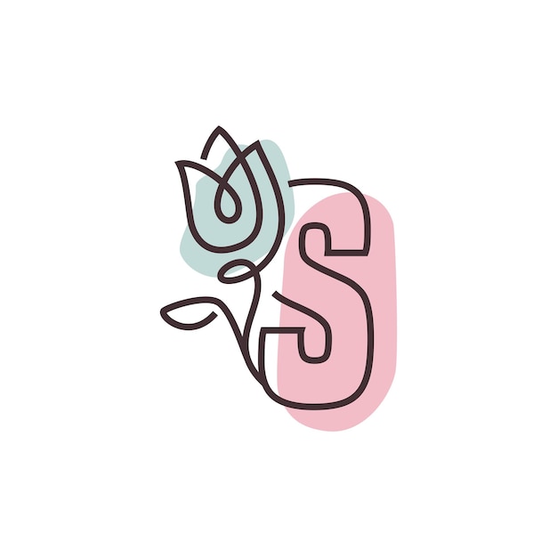 Blumen-alphabet-s-logo