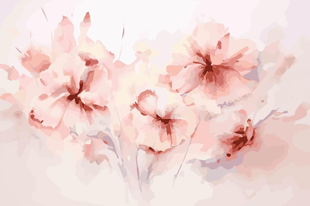 Blumen-Aquarell-Vorlage für Hochzeitseinladung