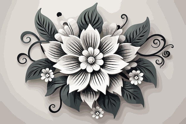 Blumen blumen und blätter mandalas zum färben oder hintergrund oder dekoration oder wandpapier