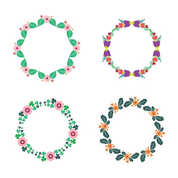 Blumen-blumenkranz-blumenstrauß posy garland illustration