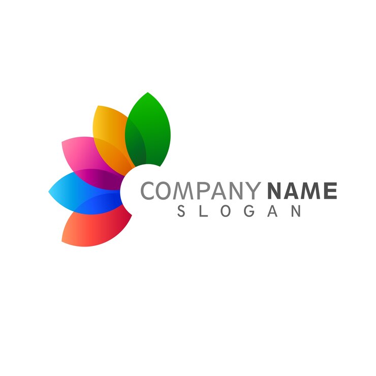 Blumen-bunte abstrakte Natur-Logo-Schablone