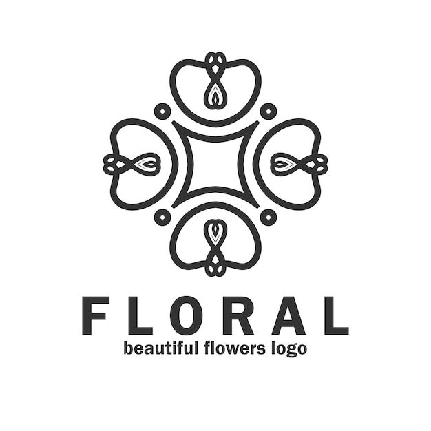 Blumen-Logo-Symbol, Vektorgrafik-Vorlage, Design