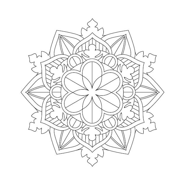 Blumen-mandala-färbungsmuster-design