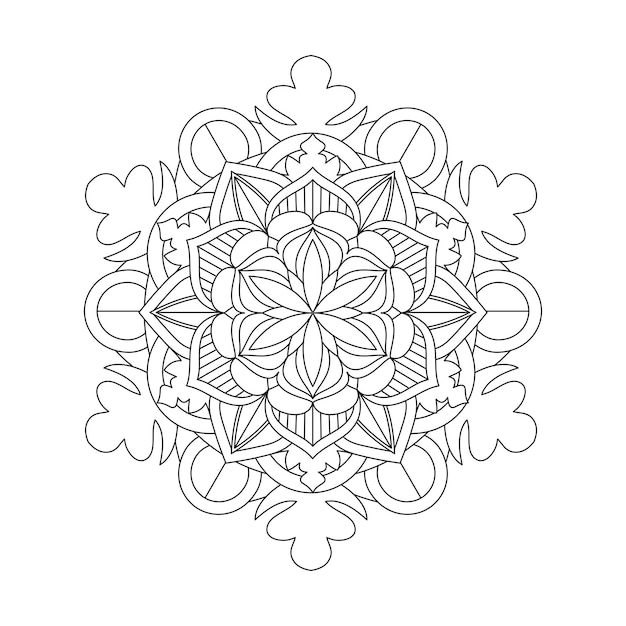 Blumen-Mandala-Färbungsmuster-Design