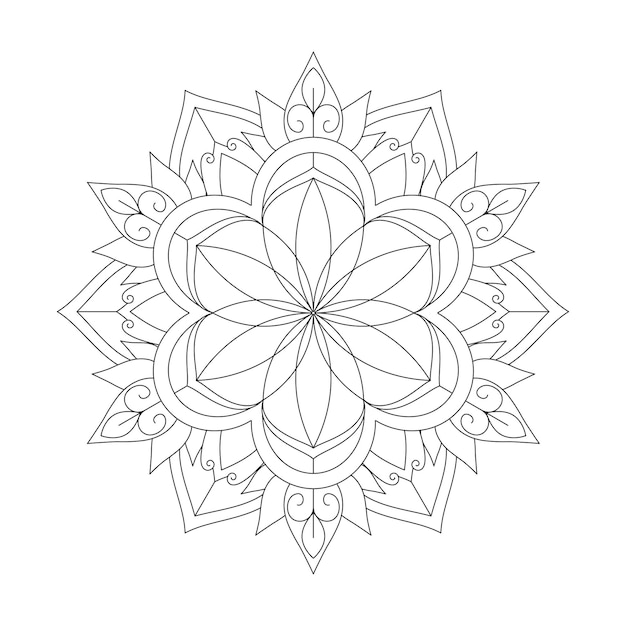 Blumen-mandala-färbungsmuster-design