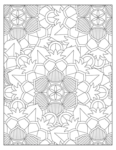 Blumen-Mandala-Färbungsmuster-Design