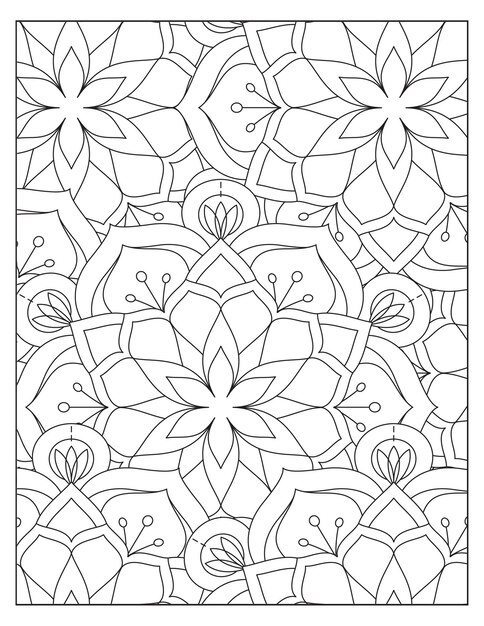 Blumen-mandala-färbungsmuster-design