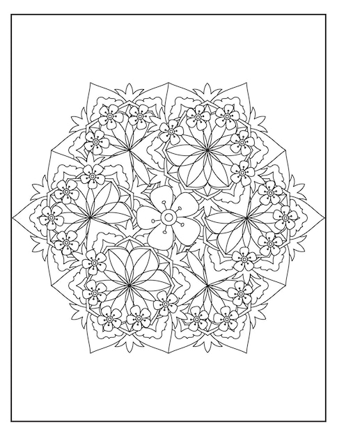 Blumen-mandala-färbungsmuster-design