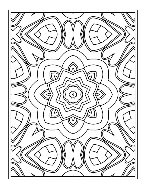 Blumen-mandala-färbungsmuster-design