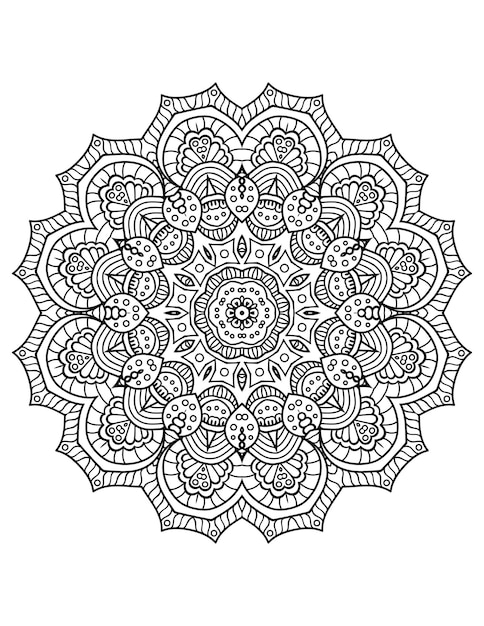 Blumen-mandala. mandalas. mandala malvorlagen. blume