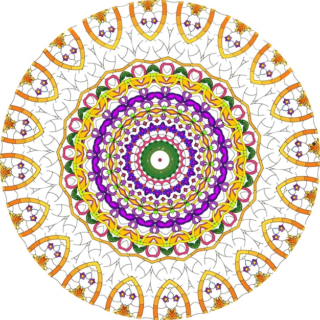 Blumen-mandala. vintage dekorative elemente. orientalisches muster