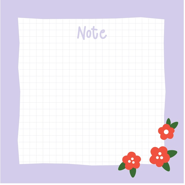 Blumen-Memo-Notizblock-Design