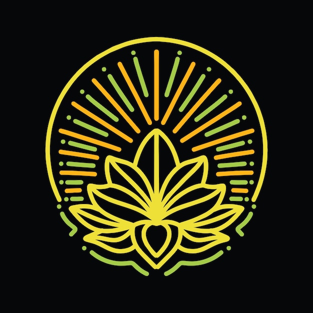 Blumen-monoline-vektorgrafik-design, illustration, emblem-symbol und ikone