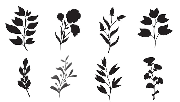 Blumen-Silhouetten