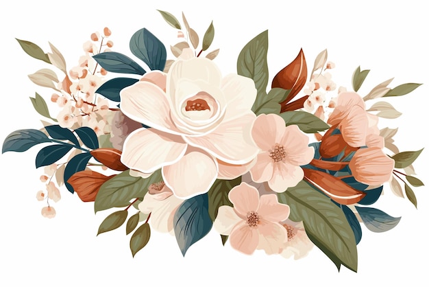 Blumen und Blätter für die Hochzeit