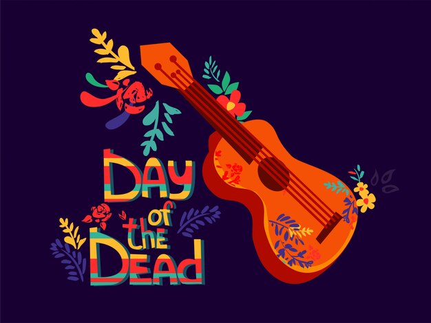Blumen und Gitarre