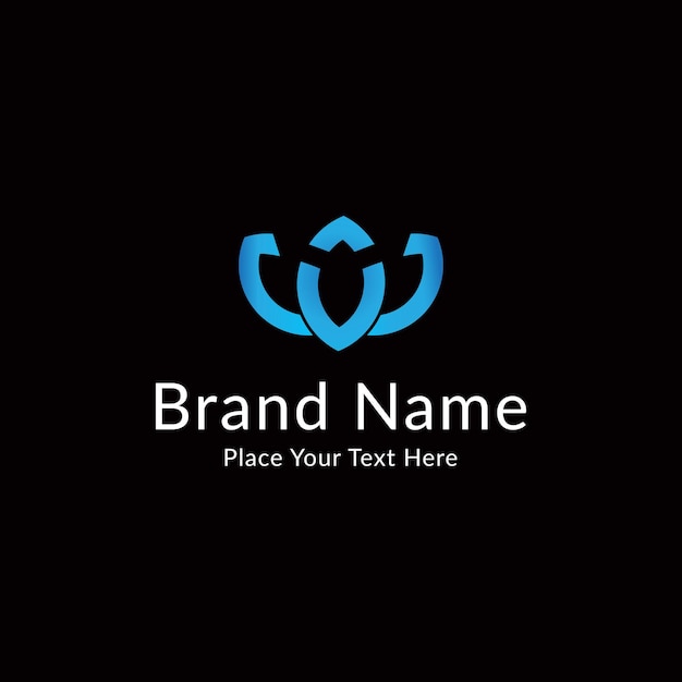 Blumenbuchstabe w Spa-Logo-Design