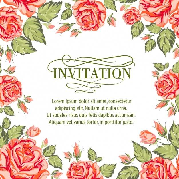 Blumeneinladung Design