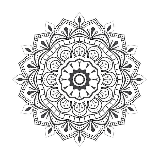 Blumenelemente-mandala-design im vektor