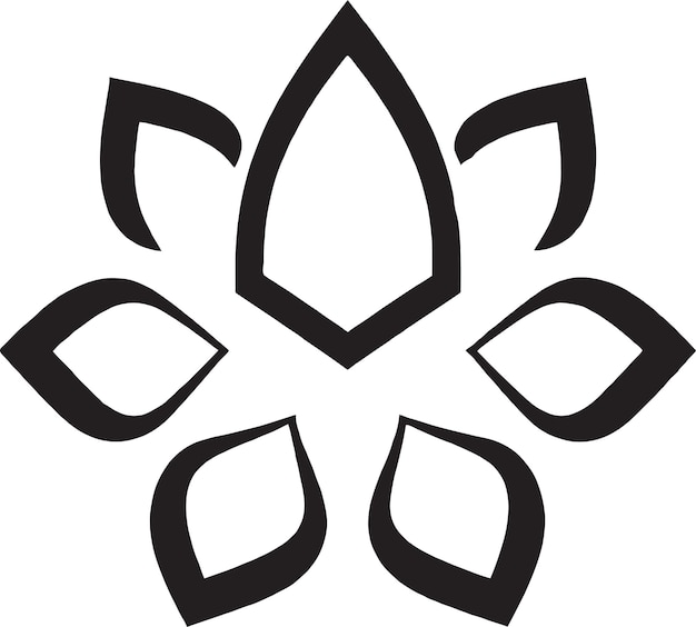 Vektor blumenfelder, florales dekoratives element, vektor-symbol-logo-design
