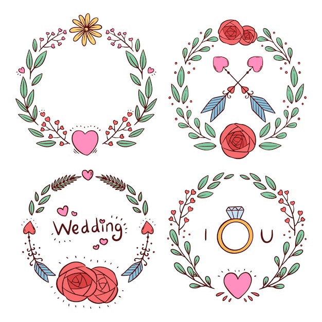 Blumengruß valentinskarte design vintage-rahmen vektor-hochzeitseinladungspostkarte