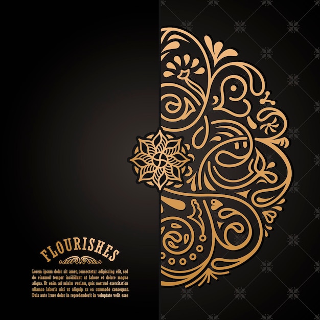Blumenhintergrund des Mandala-Designs für Grußkarte