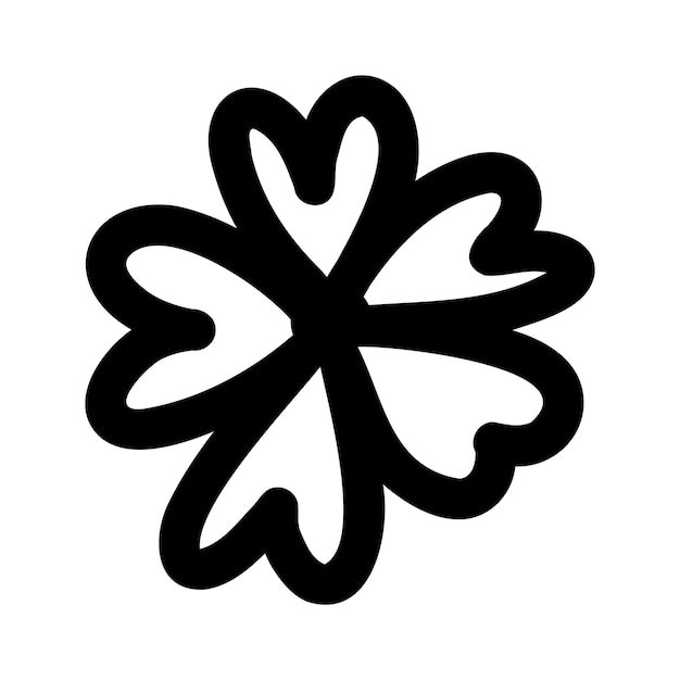 Blumenkarikaturillustrations-gekritzelart. hand gezeichnete linie skizze blumenvektorikone