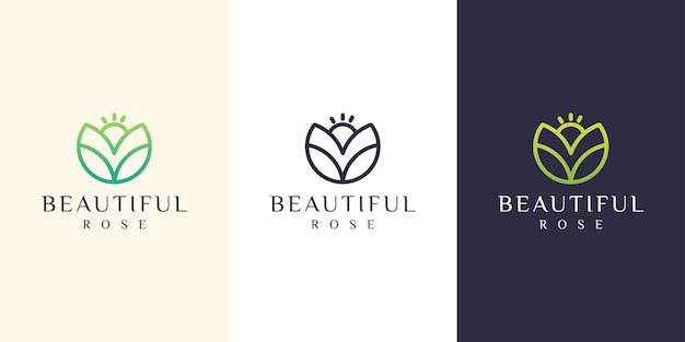 Blumenlogo-Designillustration