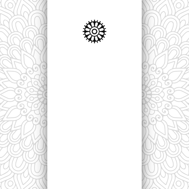 Blumenmandala. einfacher mandala-hintergrund mit kopierraum.