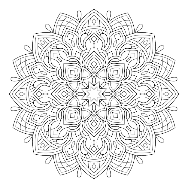 Blumenmandala-vektorillustration