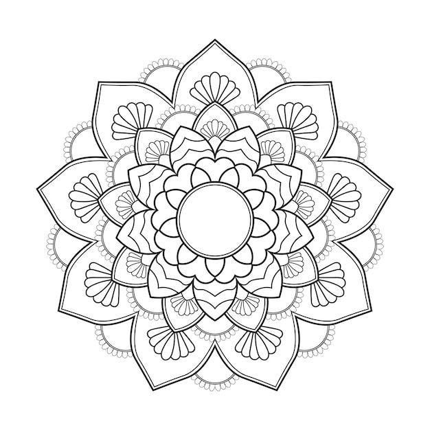 Blumenmandala-vektorillustration