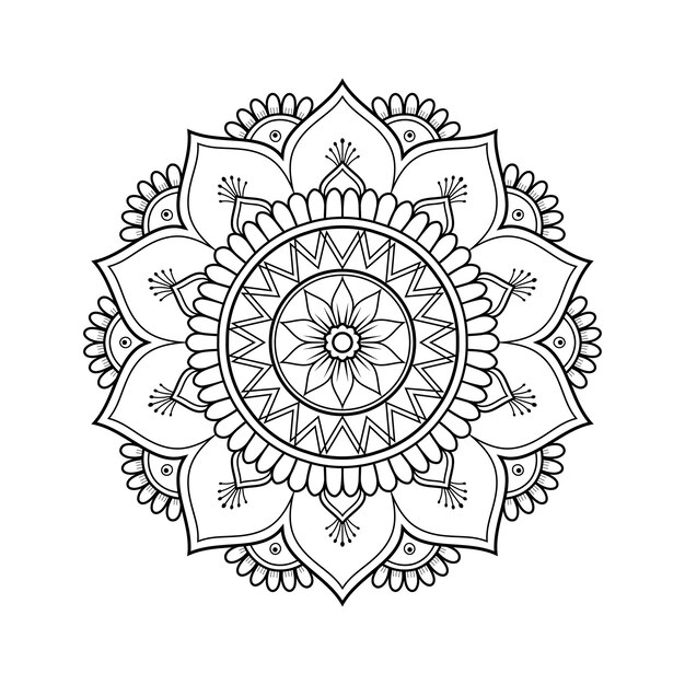 Blumenmandala-vektorillustration