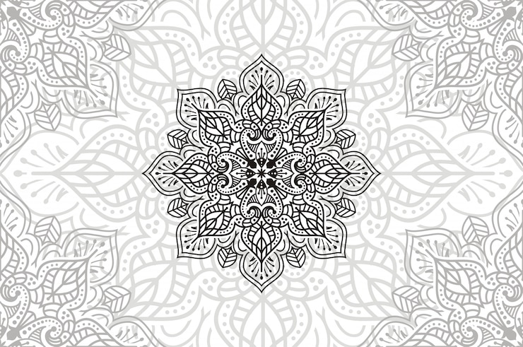 Vektor blumenmandala. vintage dekorative elemente. orientalische musterillustration.