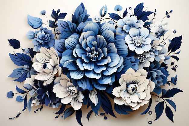 Blumenmuster dekorativ romantisch abstraktionsillustration