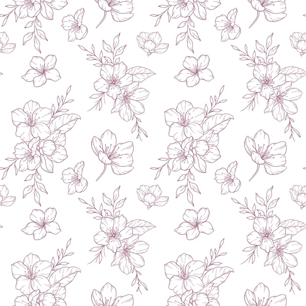 Blumenmuster mit Sakura-Kirscheblüten-Hintergrund Öko-Huntergrund Kirschenblüten