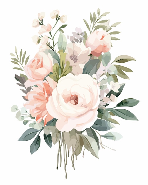 Blumenstrauß-Arrangement-Aquarell