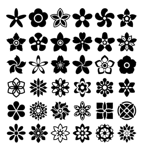 Blumensymbolillustration für symbolikone oder -zeichen