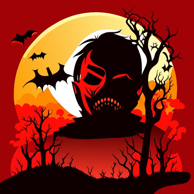 Vektor blut-halloween-vektorillustration