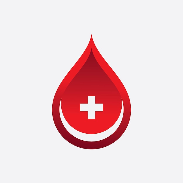 Blutspender-Symbol, Blut-Logo-Vektor-Illustration