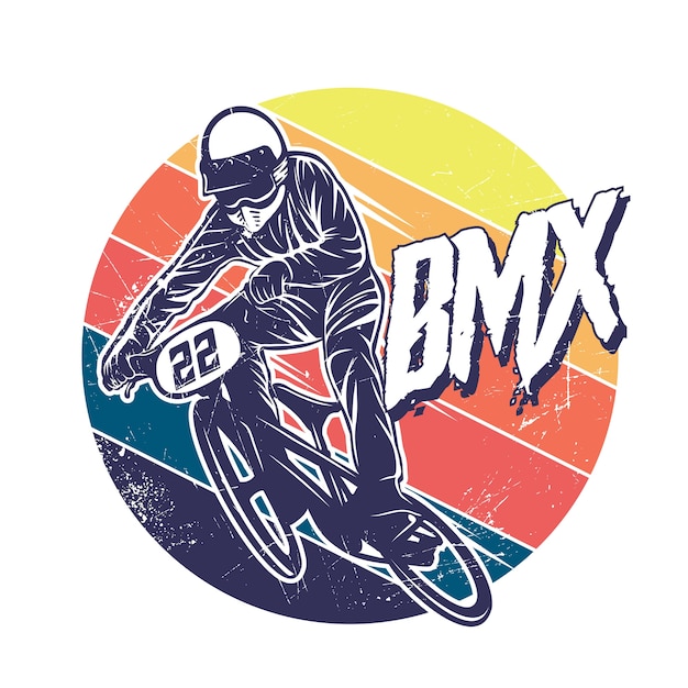 Vektor bmx retro grafik illustration