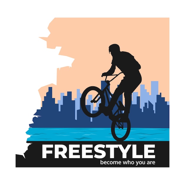 BMX Street Freestyle einfaches Illustrationsvektorlogo