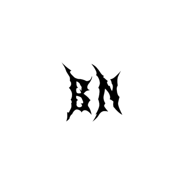 BN-Monogramm-Logo-Design, Buchstabe, Text, Name, Symbol, monochromes Logo, Alphabet-Zeichen, einfaches Logo